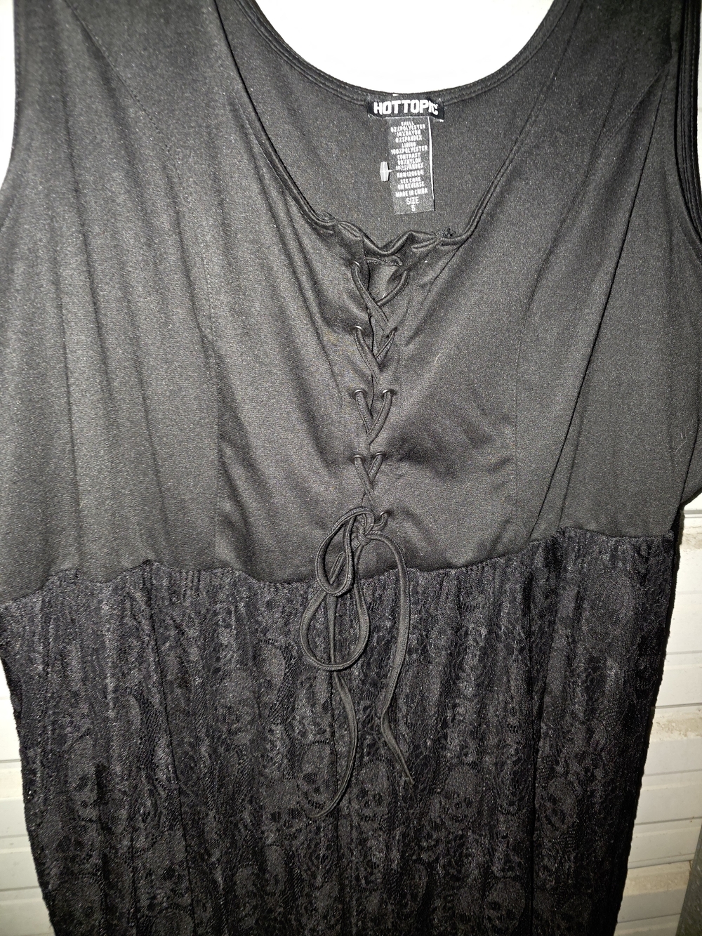 💀 5x Plus Size Black Lace Long Maxi Dress Skull Print lace Gothic - Picture 7 of 10